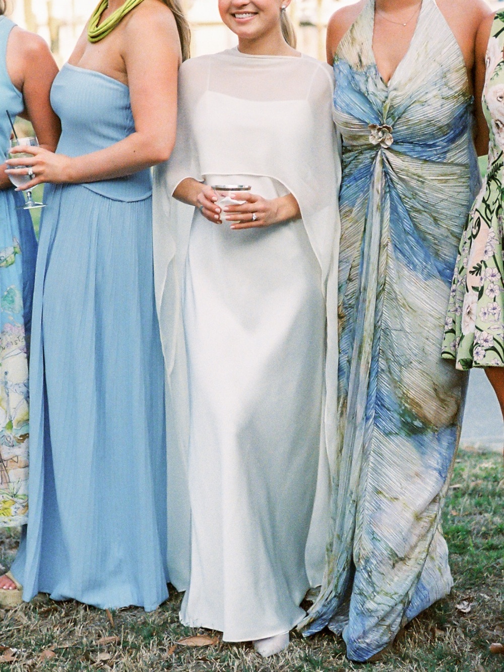 L'Academie White Cape-Overlay Maxi Dress - Picture 6 of 16